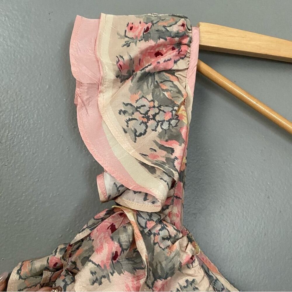 LOVESHACKFANCY Marina Ribbon Dress Pink Ruffle Coquette Feminine Princesscore M - Picture 7 of 14